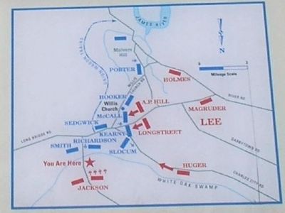 White Oak Swamp Battle Map image. Click for full size.