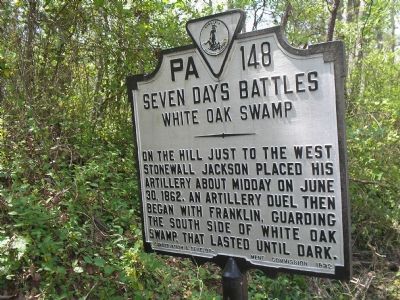 Seven Days Battles  -  White Oak Swamp marker image. Click for full size.