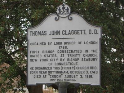Thomas John Claggett, D.D. Marker image. Click for full size.