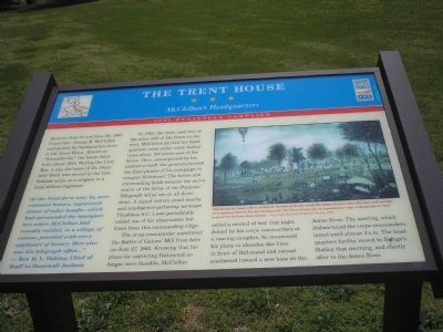 The Trent House - McClellan’s Headquarters marker. Click for full size. The Trent House - McClellan’s Headquarters marker image. Click for full size.