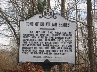 Tomb of Dr. William Beanes Marker image. Click for full size.