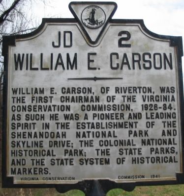 William E. Carson Marker image. Click for full size.