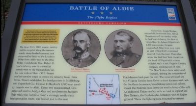 Battle of Aldie Marker image. Click for full size.