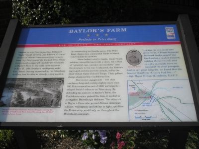 Baylor’s Farm - Prelude to Petersburg marker. Click for full size. Baylor’s Farm - Prelude to Petersburg marker image. Click for full size.