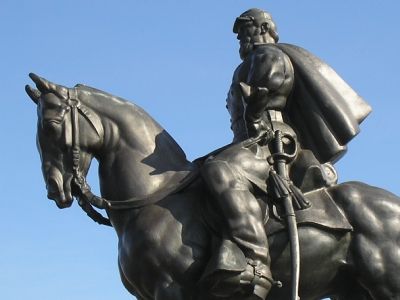 Closeup of Jackson equestrian monument image. Click for full size.