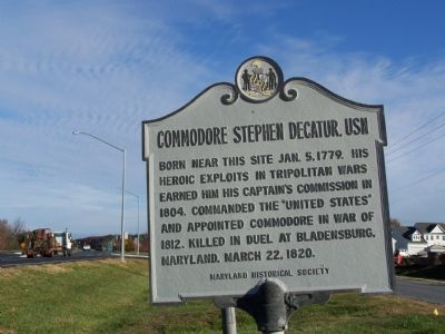 Commodore Stephen Decatur, USN Marker image. Click for full size.