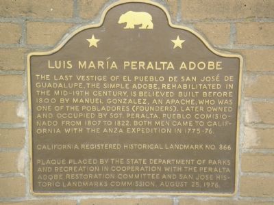 Luis Maria Peralta Adobe Marker image. Click for full size.