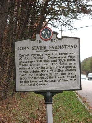 John Sevier Farmstead Marker image. Click for full size.
