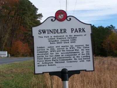 Swindler Park Marker image. Click for full size.