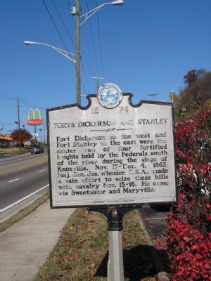 Forts Dickerson and Stanley Marker image. Click for full size.