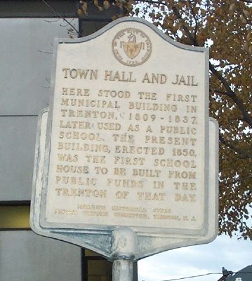Town Hall and Jail Marker image. Click for full size.