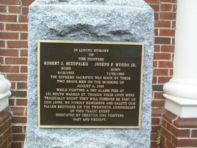In Loving Memory of Fire Fighters Marker image. Click for full size.