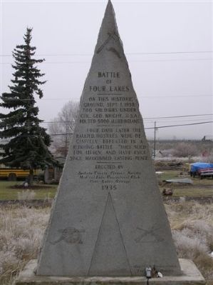 Battle of Four Lakes Marker image. Click for full size.