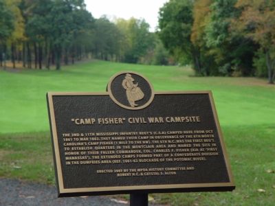 Camp Fisher II - Civil War Campsite Marker image. Click for full size.