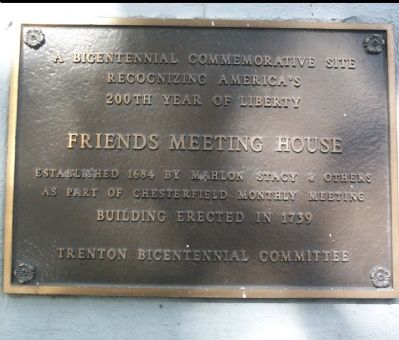 Friends Meeting House Marker. Click for full size. Friends Meeting House Marker image. Click for full size.