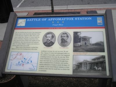 Battle of Appomattox Station marker image. Click for full size.