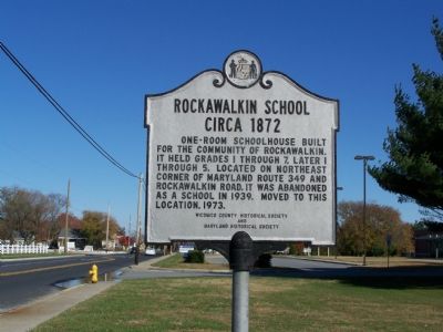 Rockawalkin School circa 1872 Marker image. Click for full size.