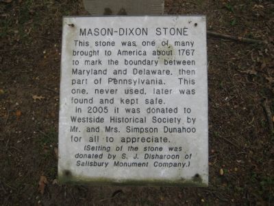 Mason-Dixon Stone Marker image. Click for full size.