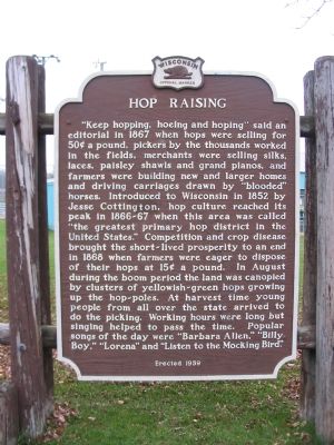 Hop Raising Marker. Click for full size. Hop Raising Marker image. Click for full size.