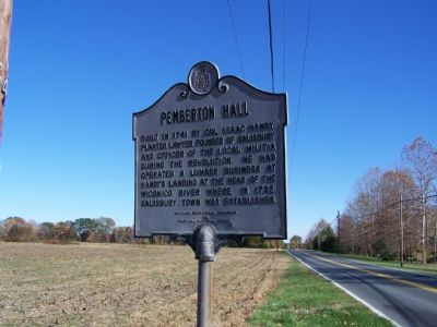 Pemberton Hall Marker. Click for full size. Pemberton Hall Marker image. Click for full size.