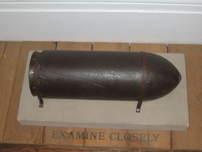 Projectile for 100-Pounder Parrott Rifle image. Click for full size.