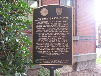 The Great Salisbury Fire Marker image. Click for full size.