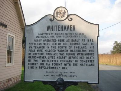Whitehaven Marker. Click for full size. Whitehaven Marker image. Click for full size.