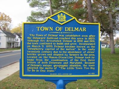 Town of Delmar Marker image. Click for full size.