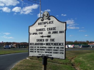 Birthplace of Samuel Chase Marker. Click for full size. Birthplace of Samuel Chase Marker image. Click for full size.
