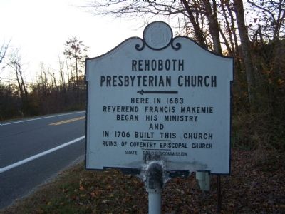 Rehoboth Presbyterian Church Marker image. Click for full size.