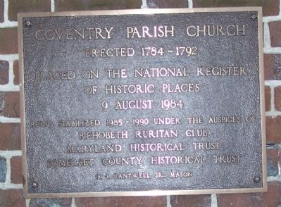 Coventry Parish Church Marker image. Click for full size.