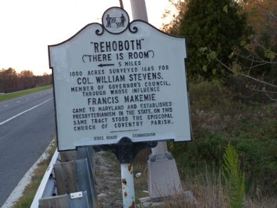 Rehoboth Marker image. Click for full size.