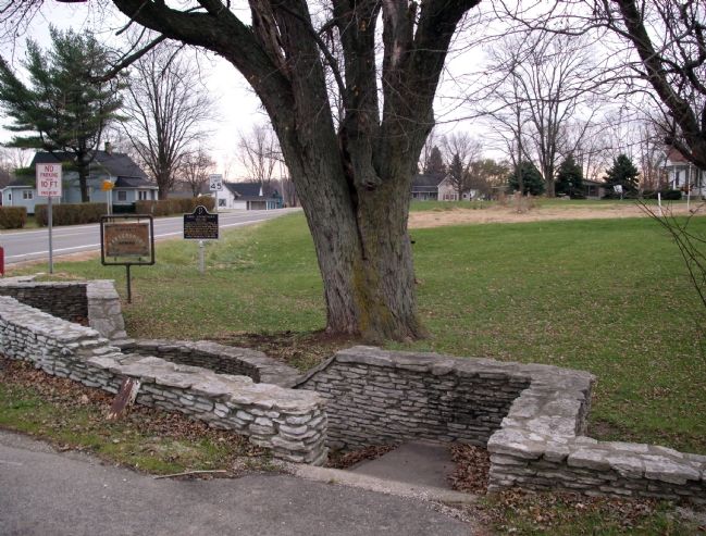 Historic Parkersburg Spring and Chief Cornstalk's Village Marker. Click for full size. Historic Parkersburg Spring and Chief Cornstalk's Village Marker image. Click for full size.