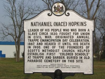 Nathaniel (Nace) Hopkins Marker image. Click for full size.