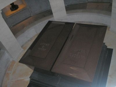 Here lie the bodies of General Ulysses S. Grant and his wife, Julia.. Click for full size. Here lie the bodies of General Ulysses S. Grant and his wife, Julia. image. Click for full size.