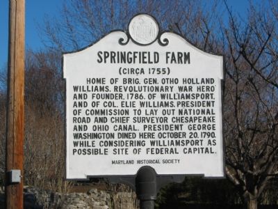 Springfield Farm Marker image. Click for full size.