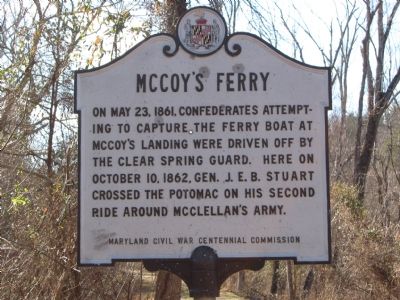 McCoy's Ferry Marker. Click for full size. McCoy's Ferry Marker image. Click for full size.