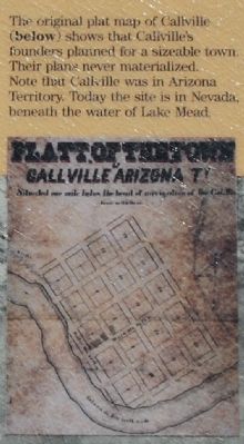 Plat Map of Callville. Click for full size. Plat Map of Callville image. Click for full size.