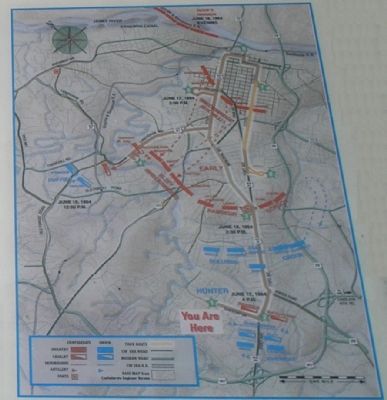 Battle of Lynchburg Trail and Battle Map image. Click for full size.