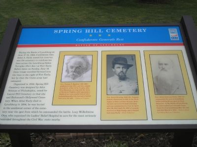 Spring Hill Cemetery - Confederate Generals Rest Civil War Trails marker image. Click for full size.