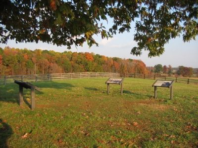 Three Markers at the Jackson's Flank Attack Tour Stop. Click for full size. Three Markers at the Jackson's Flank Attack Tour Stop image. Click for full size.