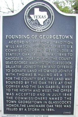 Founding of Georgetown Marker image. Click for full size.