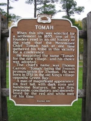 Tomah Marker image. Click for full size.