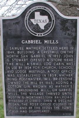 Gabriel Mills Marker image. Click for full size.