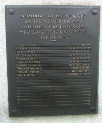 Fire Department of the City of Trenton Marker. Click for full size. Fire Department of the City of Trenton Marker image. Click for full size.
