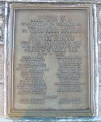 World War 1917 - 1919 Memorial Marker image. Click for full size.