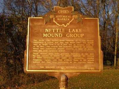 Nettle Lake Mound Group side of the marker. Click for full size. Nettle Lake Mound Group side of the marker image. Click for full size.