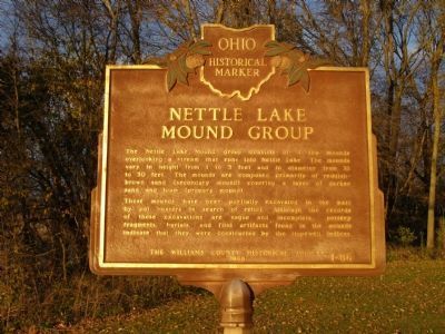 Nettle Lake Mound Group Marker (Obverse) image. Click for full size.
