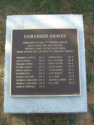 Unmarked Graves Marker. Click for full size. Unmarked Graves Marker image. Click for full size.