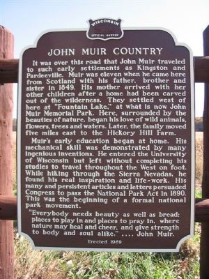 John Muir Country Marker. Click for full size. John Muir Country Marker image. Click for full size.